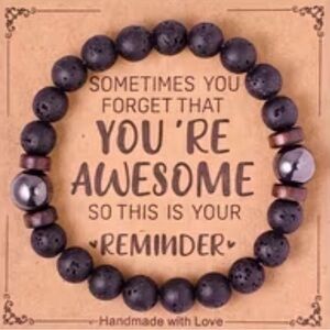 💎4/$20💎Lava Stone w Hematite Bracelet